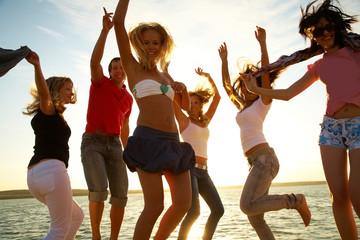 party on beach