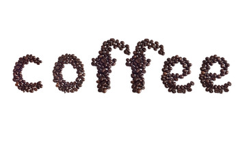 label coffee on a white background