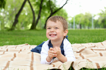 Portrait of a boy in the park