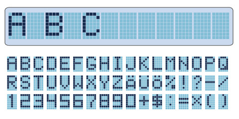 Matrix Alphabet und Zahlen