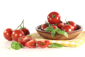 Tomaten und Basilikum