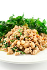 stir fried pork whit basil