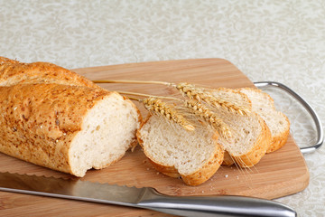 Wheat Bread and Wheat Heads