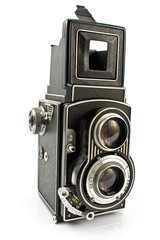 Vintage two lens photo camera