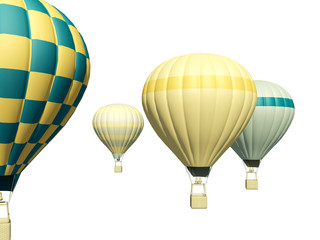 Naklejka premium 3d aerostats