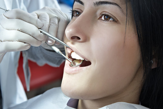 close up dental female
