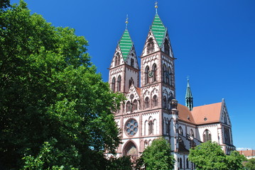 Obraz premium Herz Jesu Kirche, Freiburg, Germany
