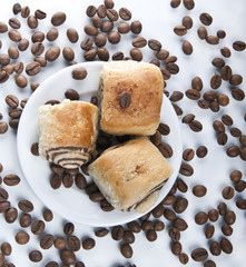 Breakfast with croissants