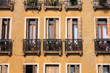 Windows in Padua, Italy