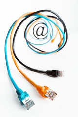 At in internet cables spiral.