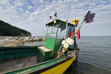 Obraz premium Fishing boat in Gdynia Orlowo