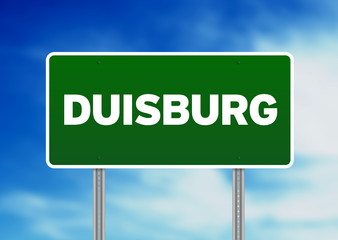 Green Road Sign - Duisburg