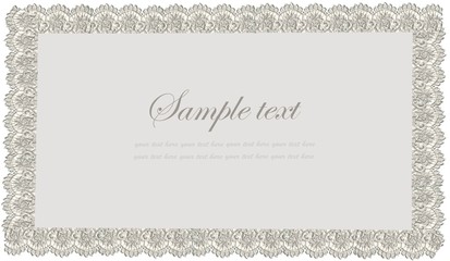 Greeting card with lace