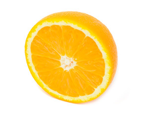 Half of Orange Isolated on White Background