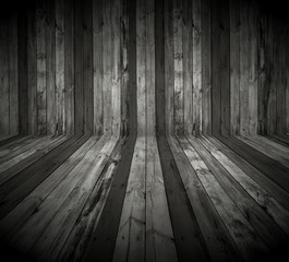 Dark Wooden Room as Background
