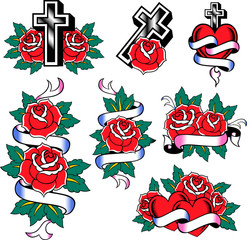 classic rose set emblem