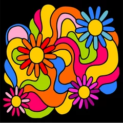Selbstklebende Fototapete Klassische Abstraktion abstrakte Blumen