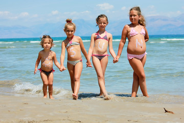 girls on the beach