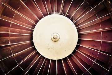 Closeup of an engine