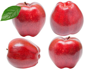 red apple isolated on white background