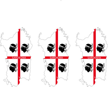 Sardinien-Wappen-Flagge