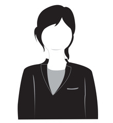 Silhouette of the girl in suit