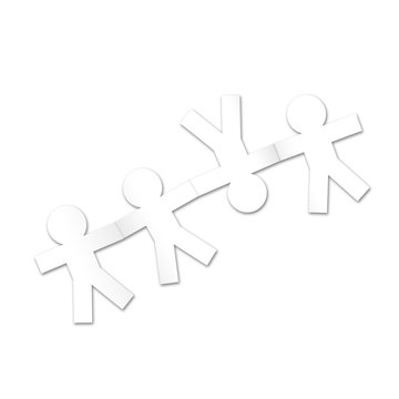 Cadeneta de monigotes de papel