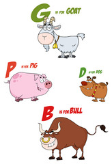 Cartoon Characters With Letter