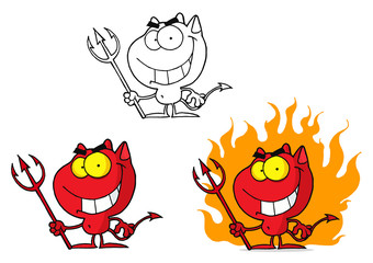 Red Halloween Devil.Raster Collection