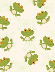 Seamless Pattern Tree Frog