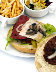 Beef burger menu