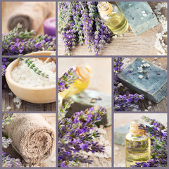 Fresh lavender collage
