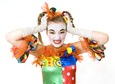 Clown - d&eacute;guisement - crise de nerfs