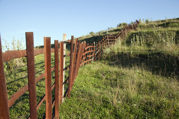old iron fence