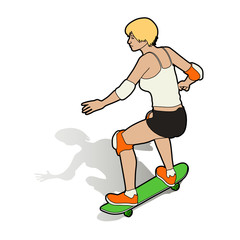 Skate Girl - isometric