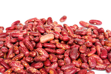 dried beans on white background