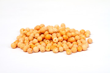 A small handful of chick-pea. Beans isolated on a white backgrou