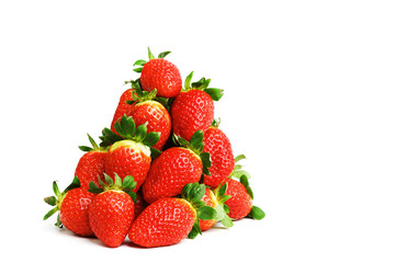 strawberry pile isolated