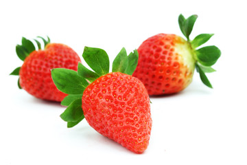 strawberry pile isolated