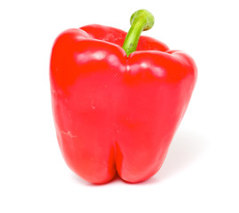Bright red pepper isolated on white.