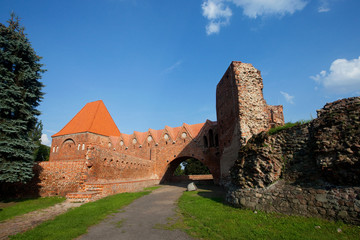 Teutonic castle-monument Unesco in Toruń,Poland - obrazy, fototapety, plakaty