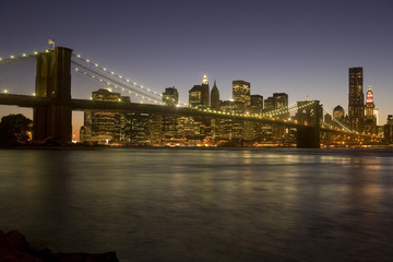 Fototapeta na wymiar Brooklyn Bridge to Manhattan