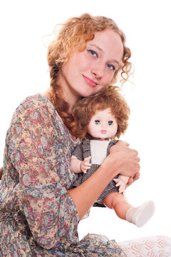 girl with a doll