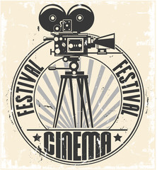 Cinema festival stamp