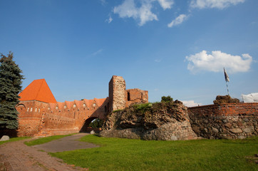 Teutonic castle-monument Unesco in Torun,Poland - obrazy, fototapety, plakaty