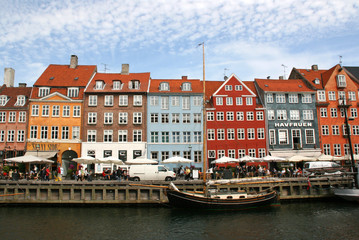 Fototapeta na wymiar port Nyhavn Kopenhaga Dania 3