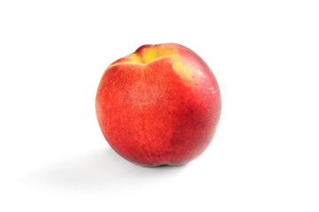 Single fresh ripe peach
