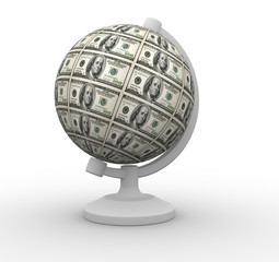 Dollars globe