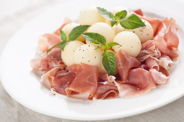 Melon with parma ham
