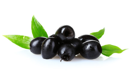 tasty olives isolated on white